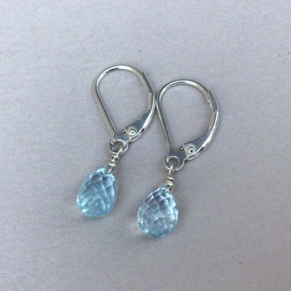 Sterling Silver Aquamarine Sundance Charm Earrings - Picture 9 of 9